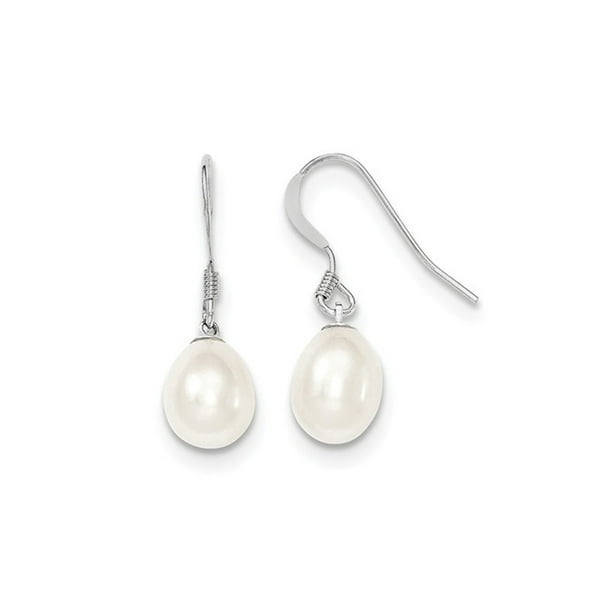 Natural Freshwater 9mm Pearl 4 color choices Dangling Drop Silver 925 Earrings Natural Freshwater 9mm Pearl 4 color choices Dangling Drop Silver 925 Earrings